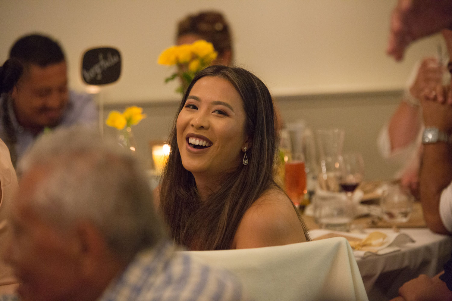 gracehill auckland wedding guest enjoying herself at the reception