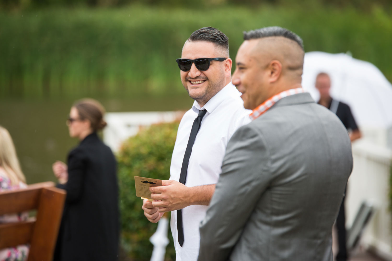 gracehill auckland wedding guests laughing