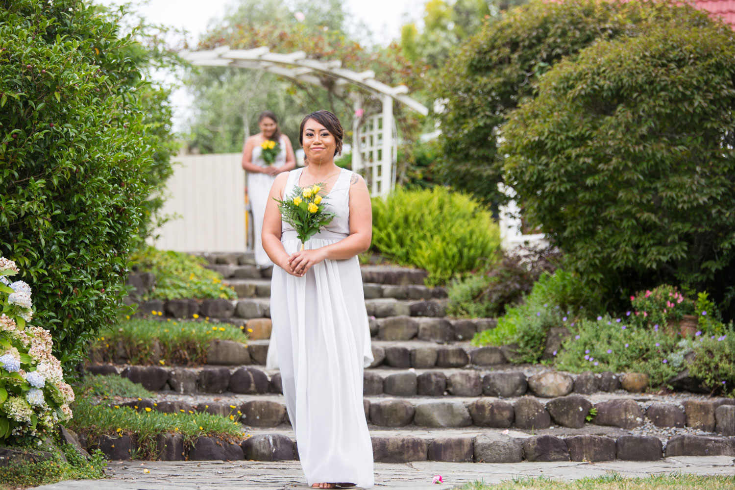 gracehill auckland wedding bridesmaids arrive at venue