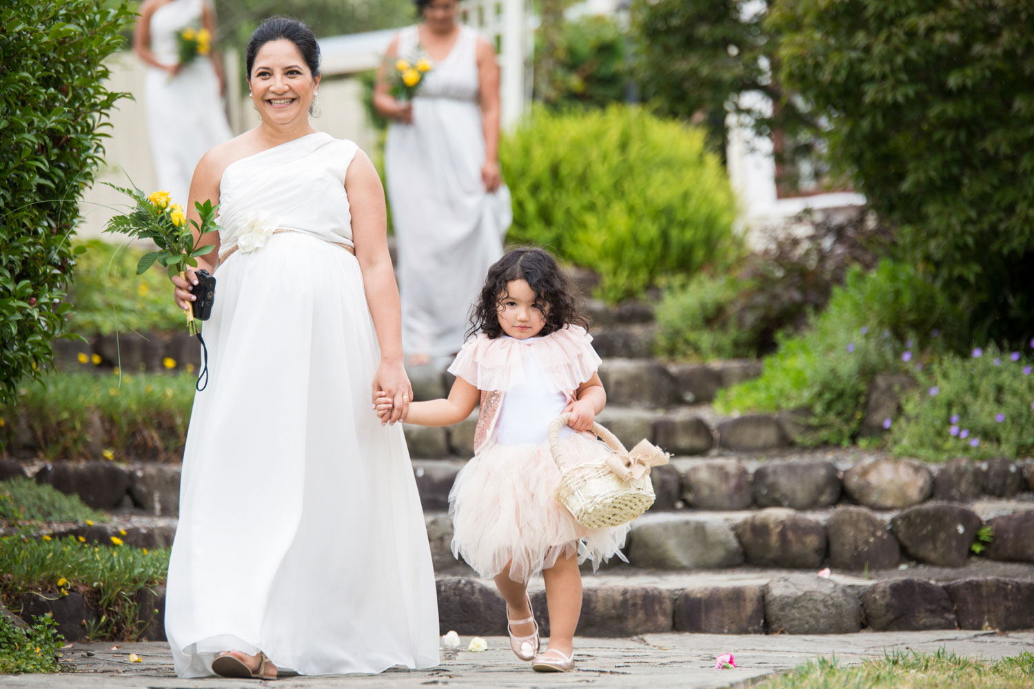 gracehill auckland wedding bridesmaid and daughter