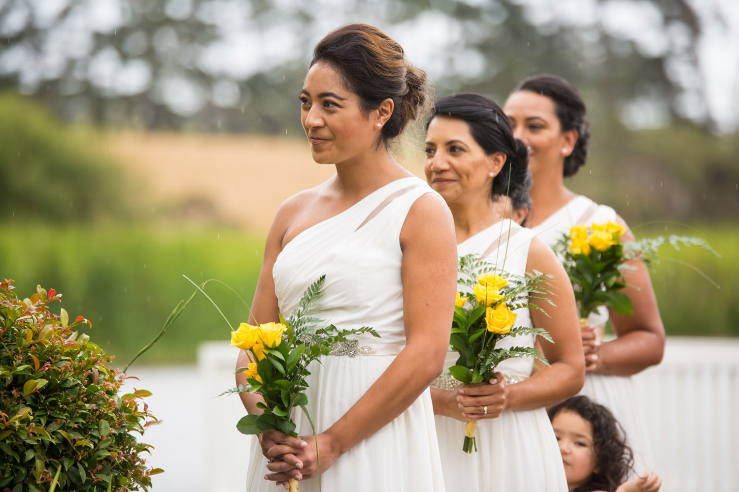 gracehill auckland wedding bridesmaid looking at the couple