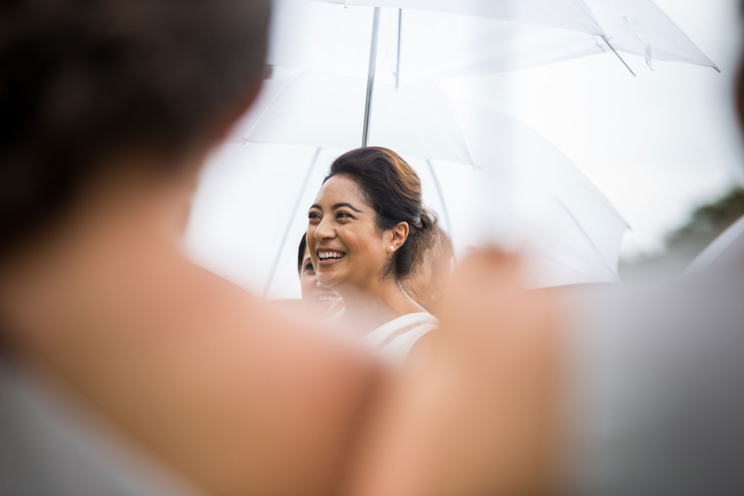 gracehill auckland wedding bridesmaid smiling