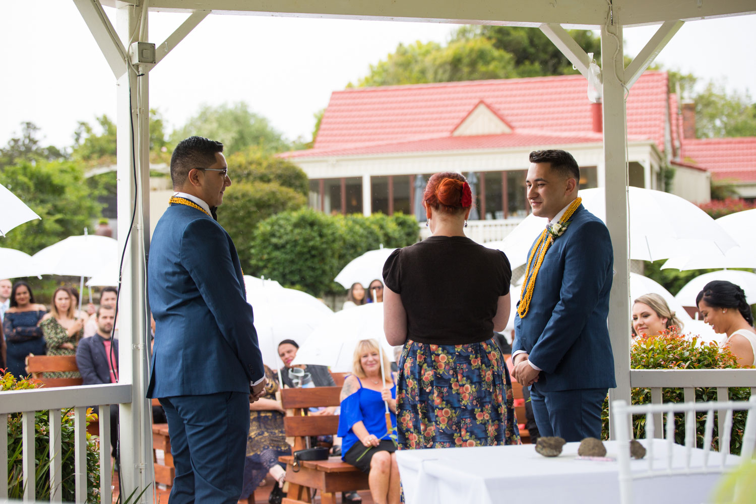 gracehill auckland wedding ceremony in progress