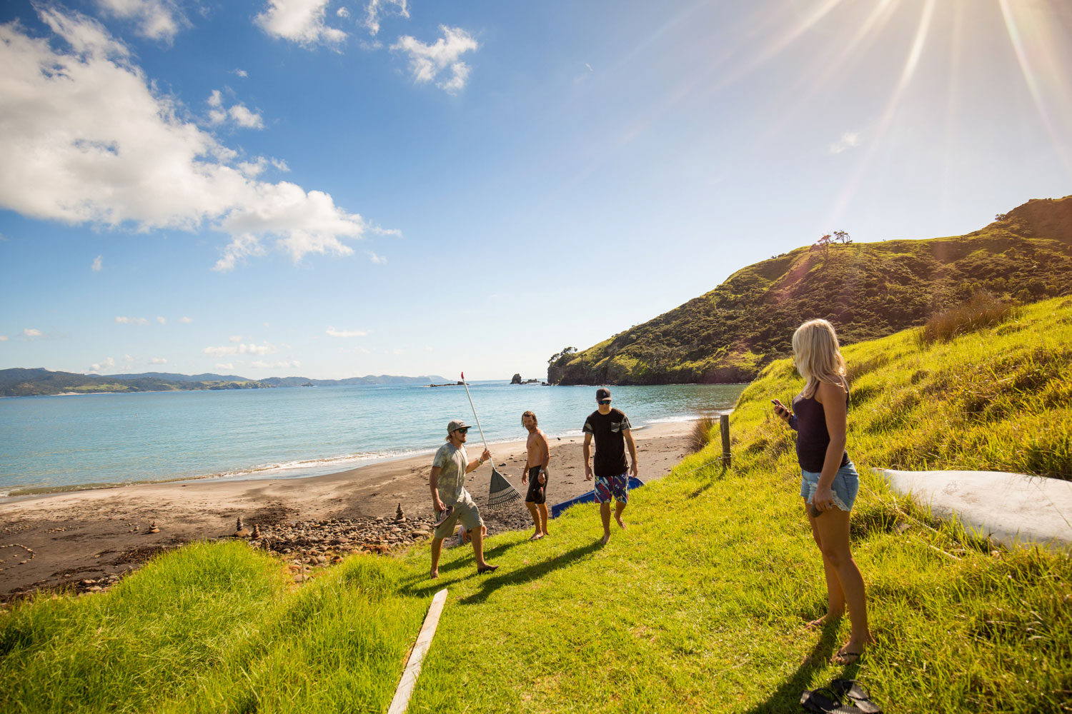 new zealand wedding setting up ceremony venue