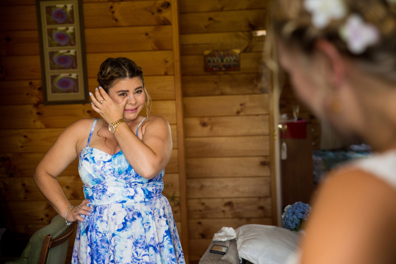 new zealand wedding guest crying