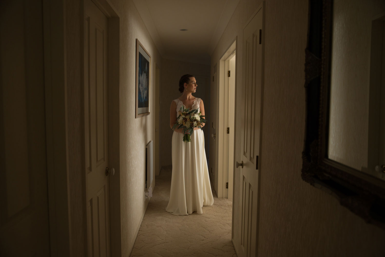 wedding photographer auckland bride alone portrait