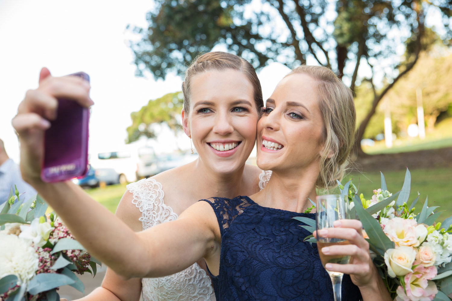 wedding photographer auckland selfie with bride