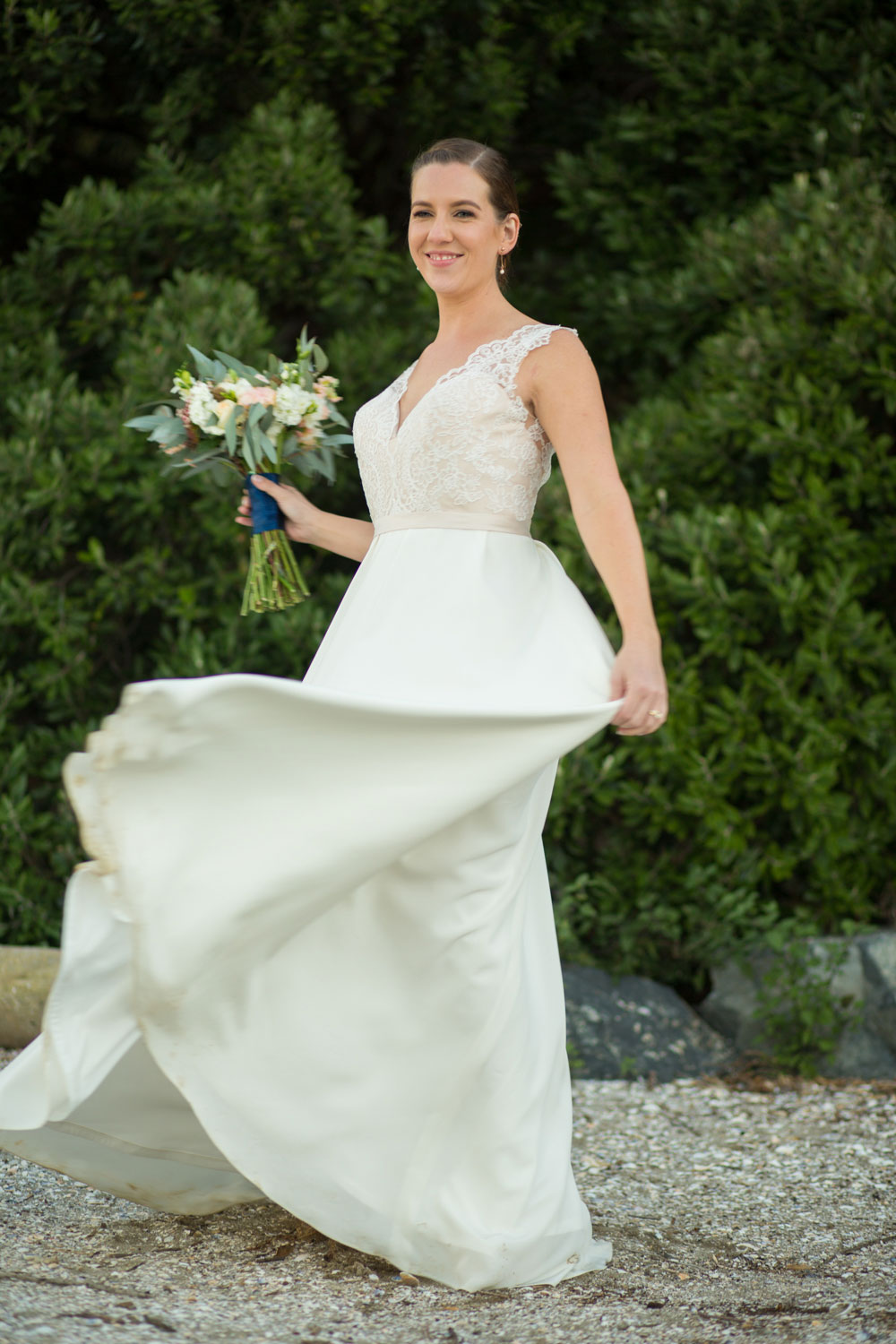 wedding photographer auckland bride twirling