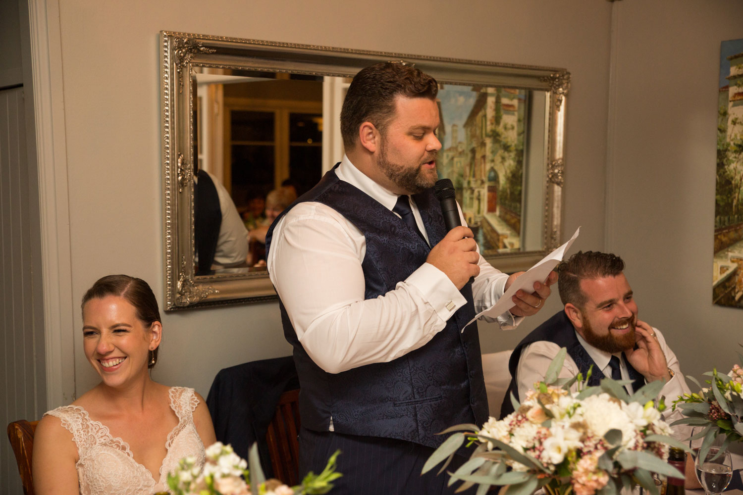 wedding photographer auckland groom speech