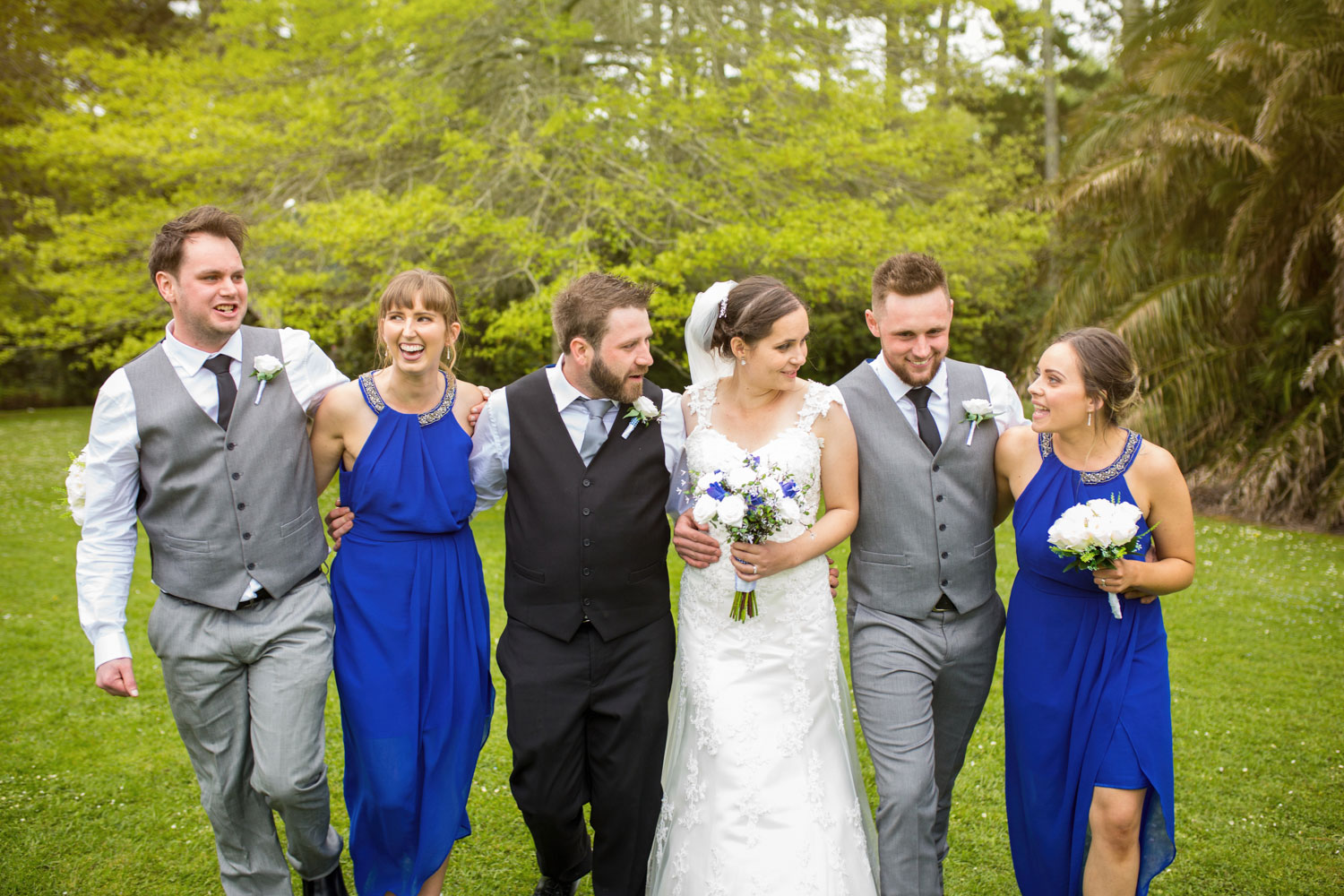 auckland wedding bridal party photo