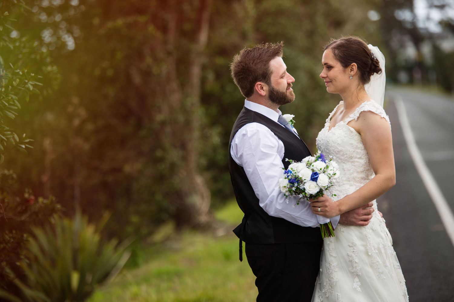 auckland wedding couple portrait