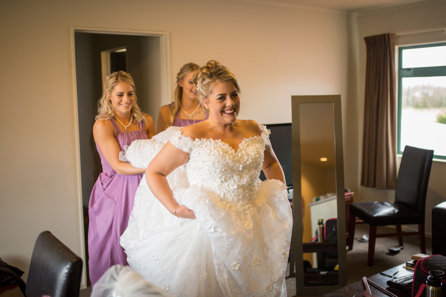 hamilton wedding bride walking