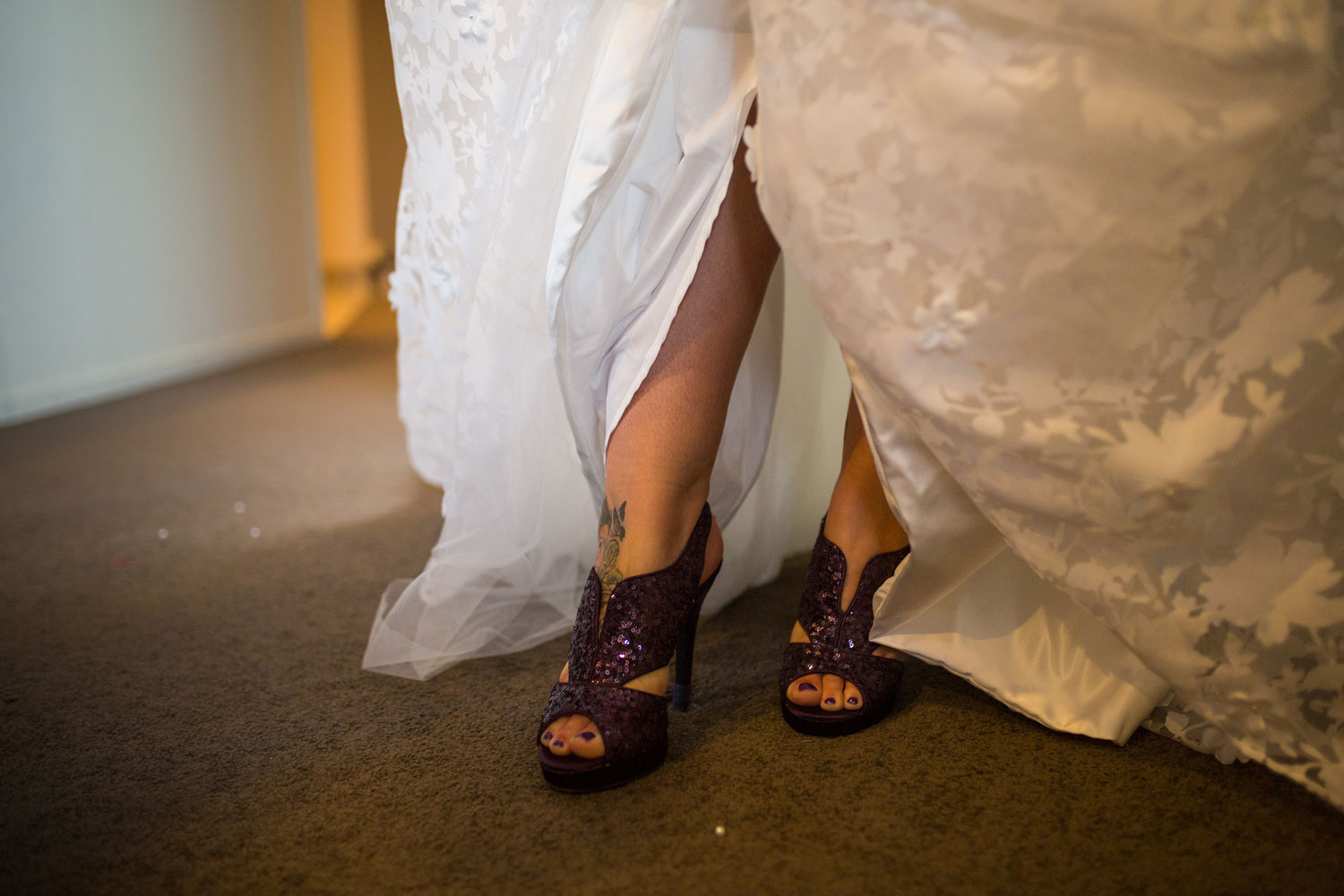 hamilton wedding bride's shoes