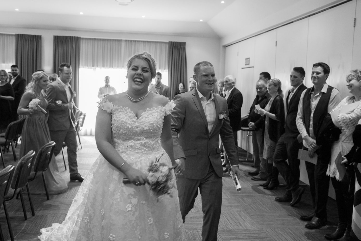 hamilton wedding bride and groom pronounced husband and wife