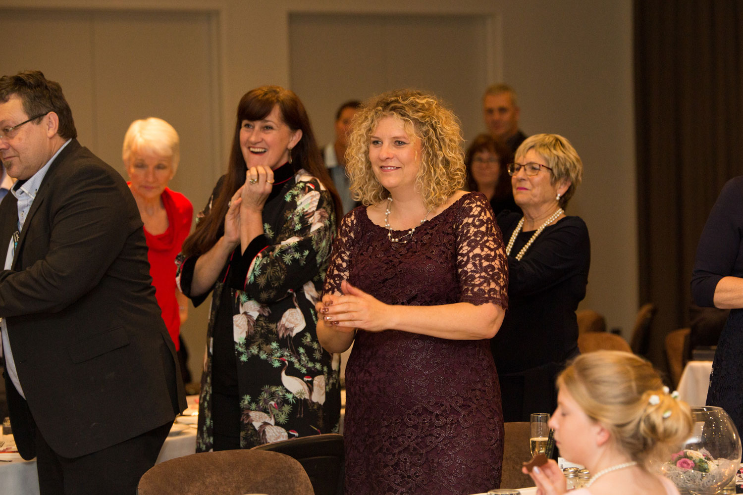 hamilton wedding mother of the bride clapping