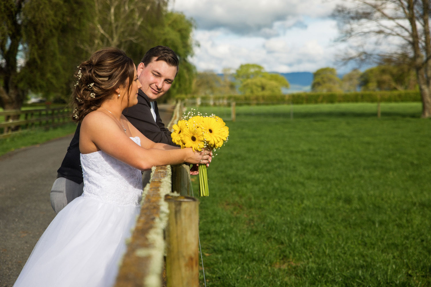 the red barn waikato wedding couple having some time alone