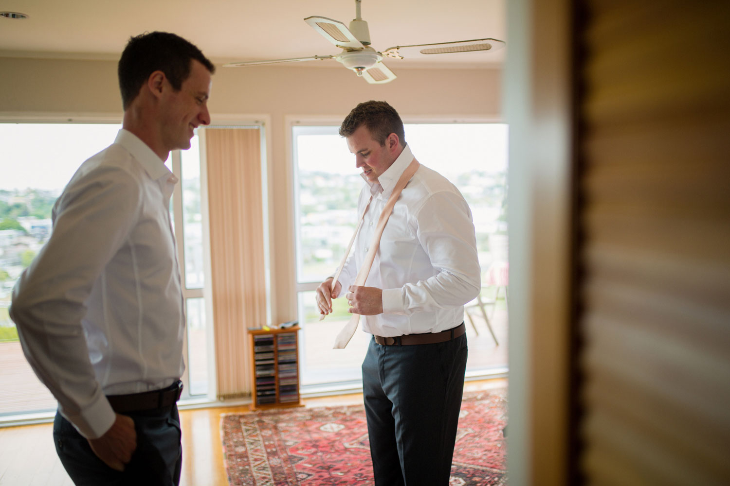 groomsmen getting ready