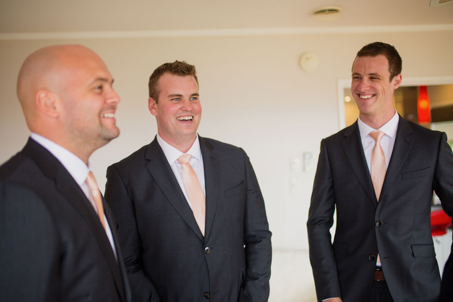 groomsmen having fun