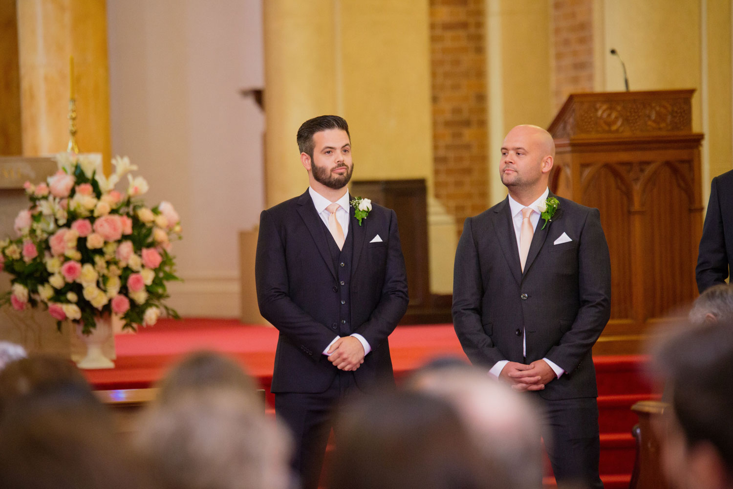 groom waiting for bride