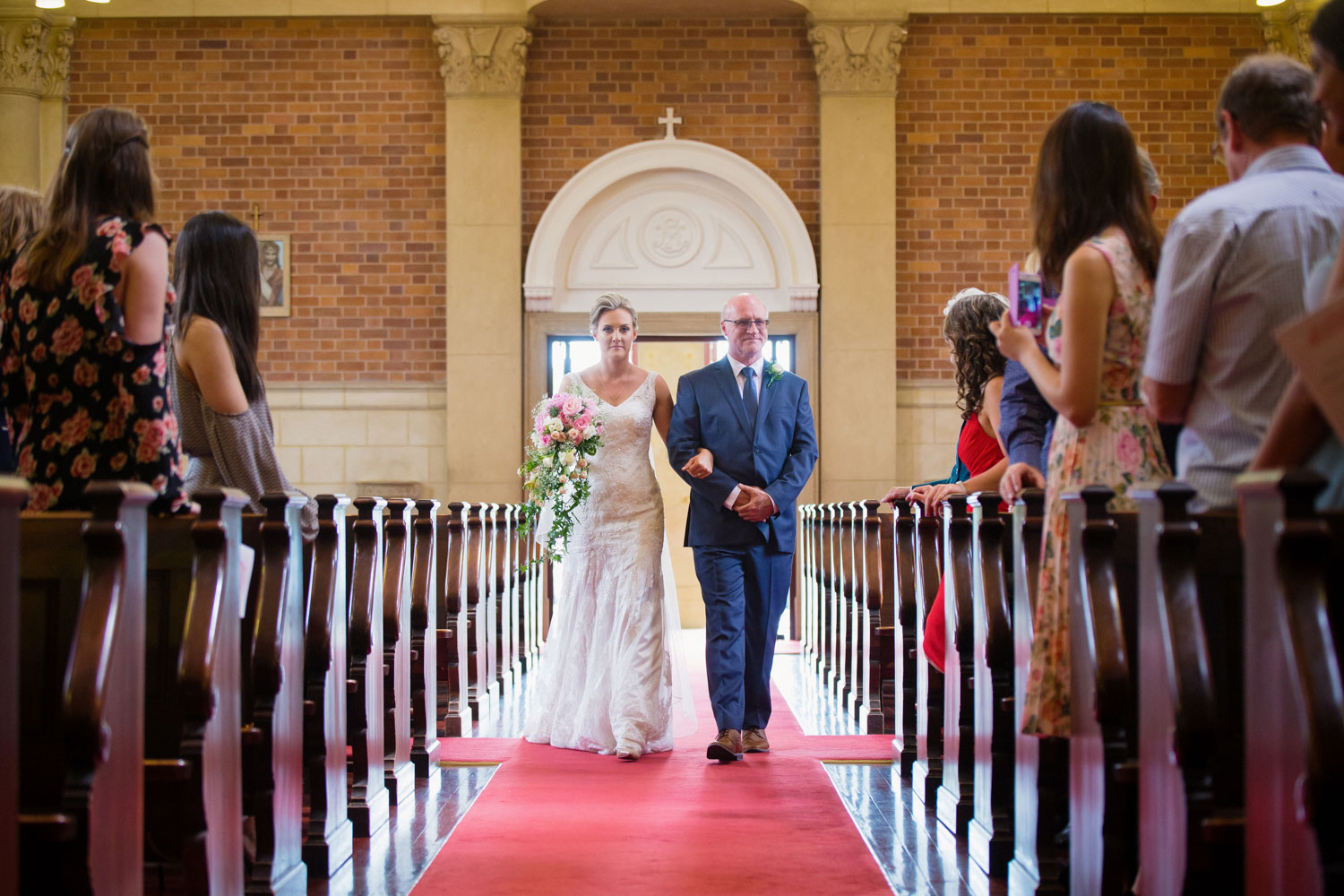 bride walking down the aisle