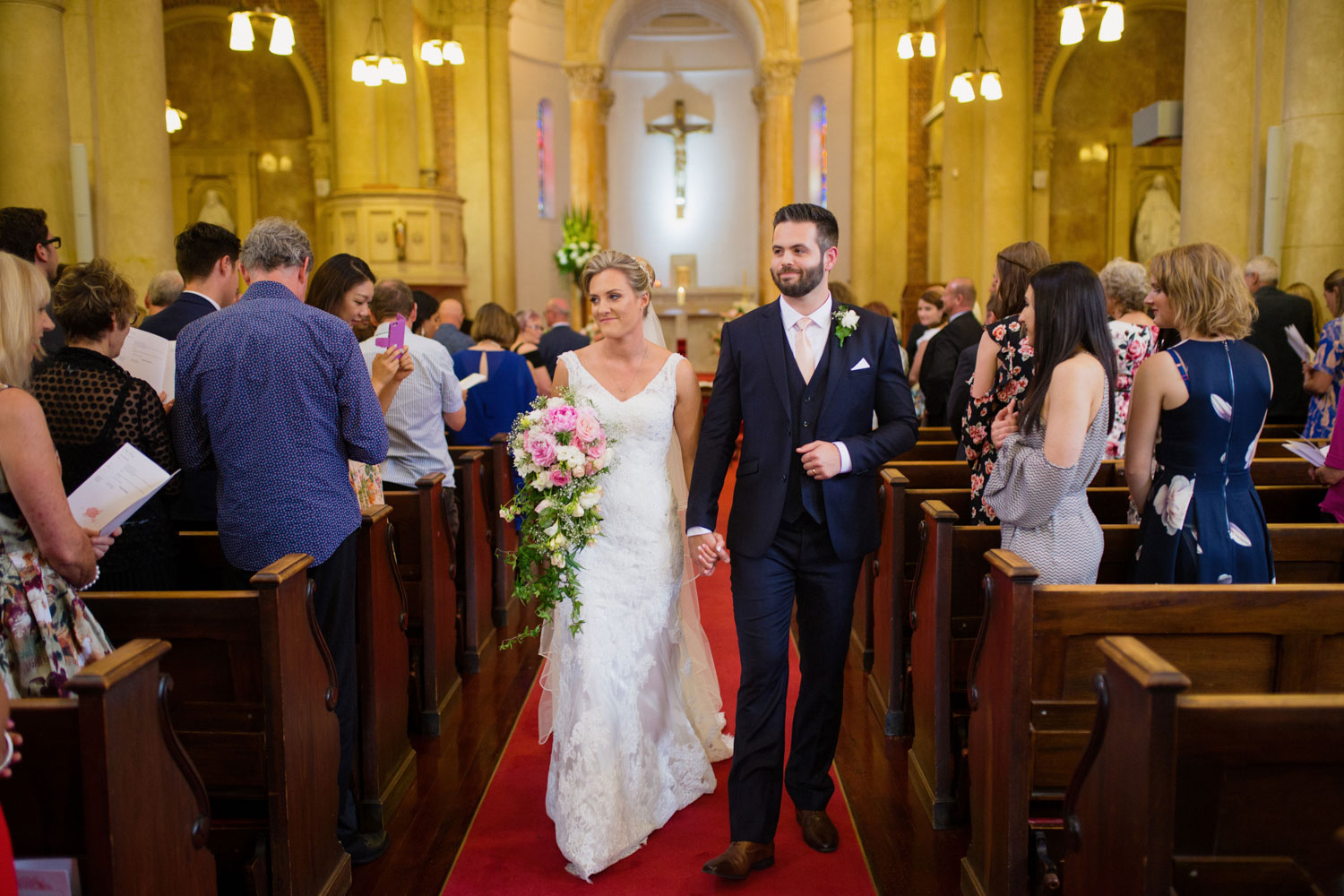 St. Michaels Remuera Parish bride and groom