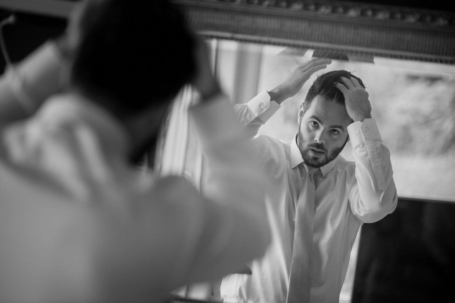 groom getting ready