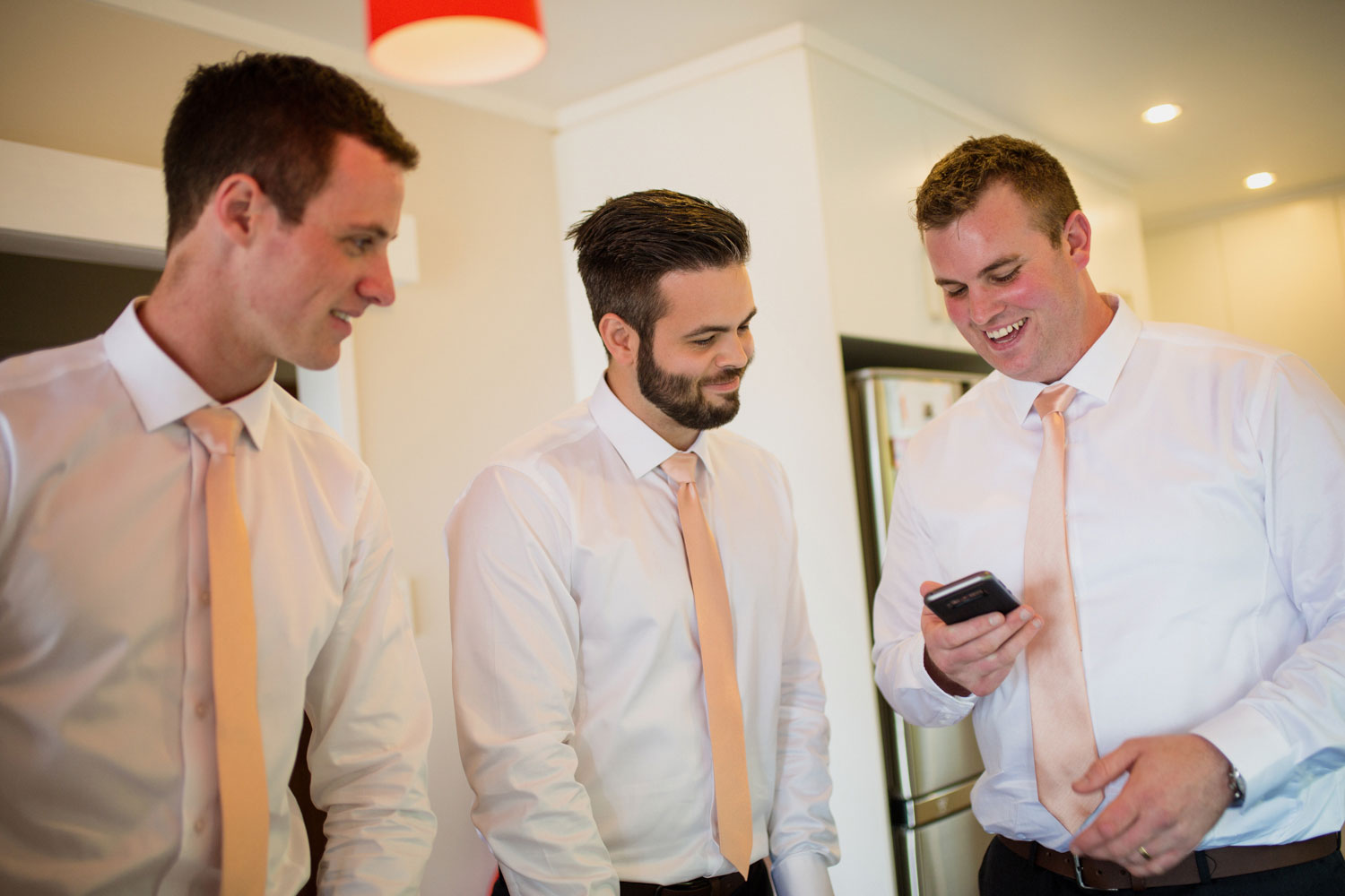 groomsmen having a laugh