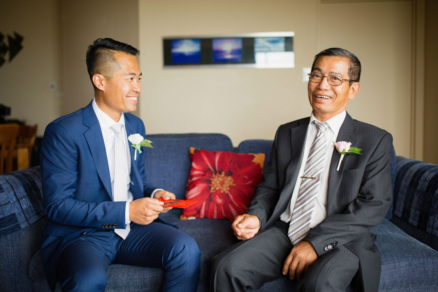 castaways waiuku wedding groom and his father
