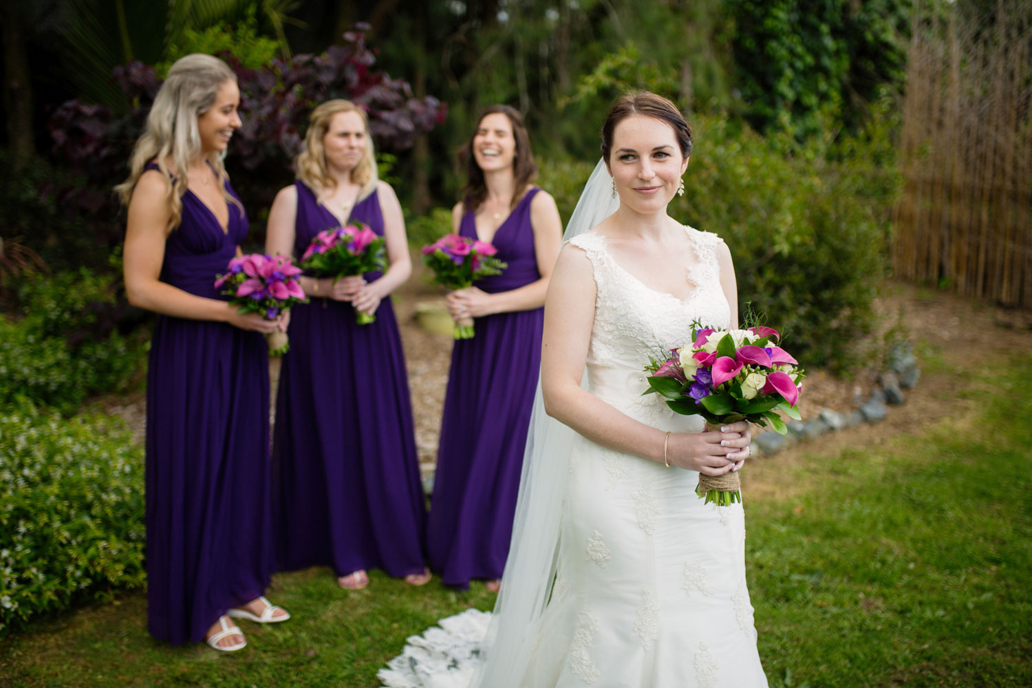 bride and bridesmaids