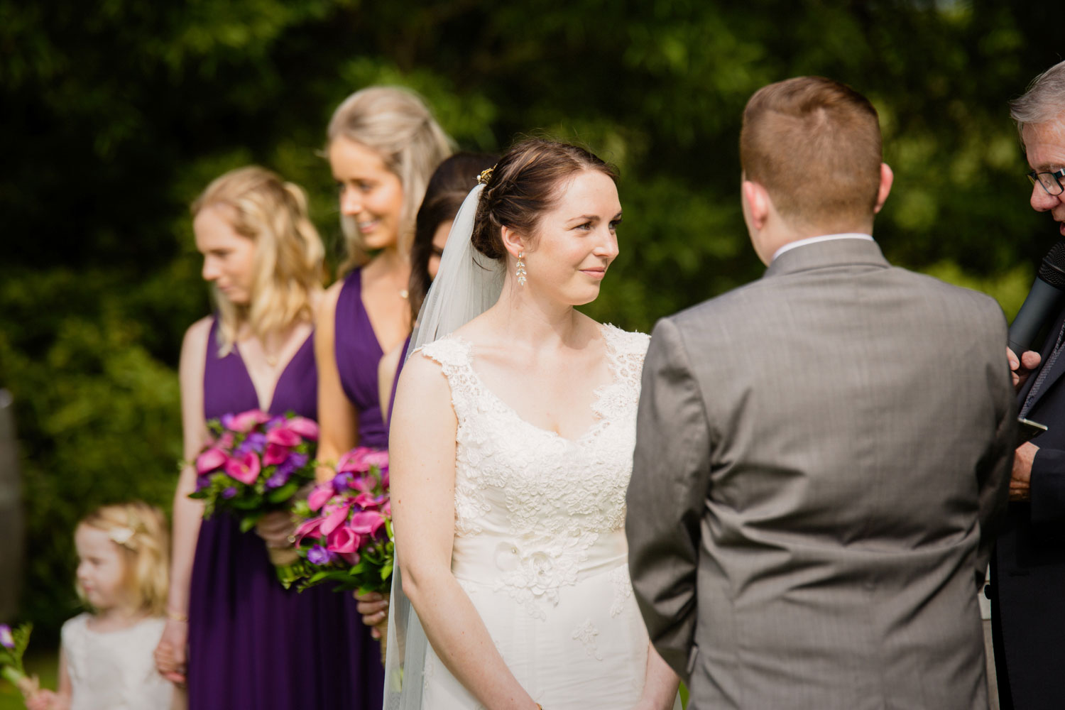 bride during ceremony