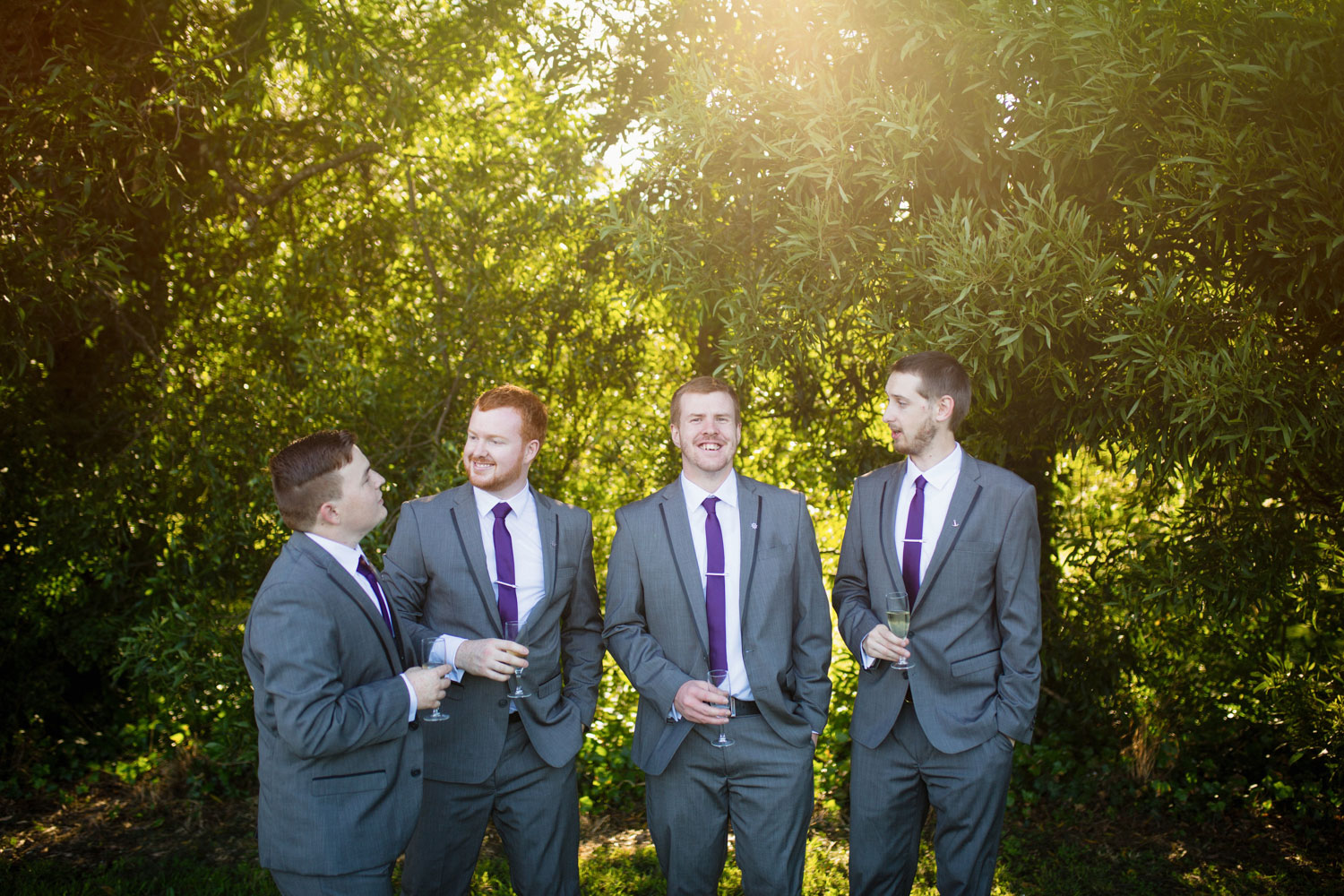 groomsmen having a chat