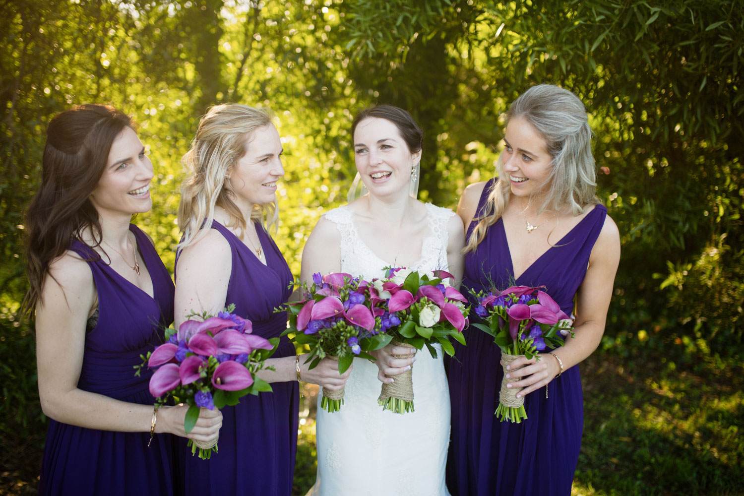 bridesmaids having a chat