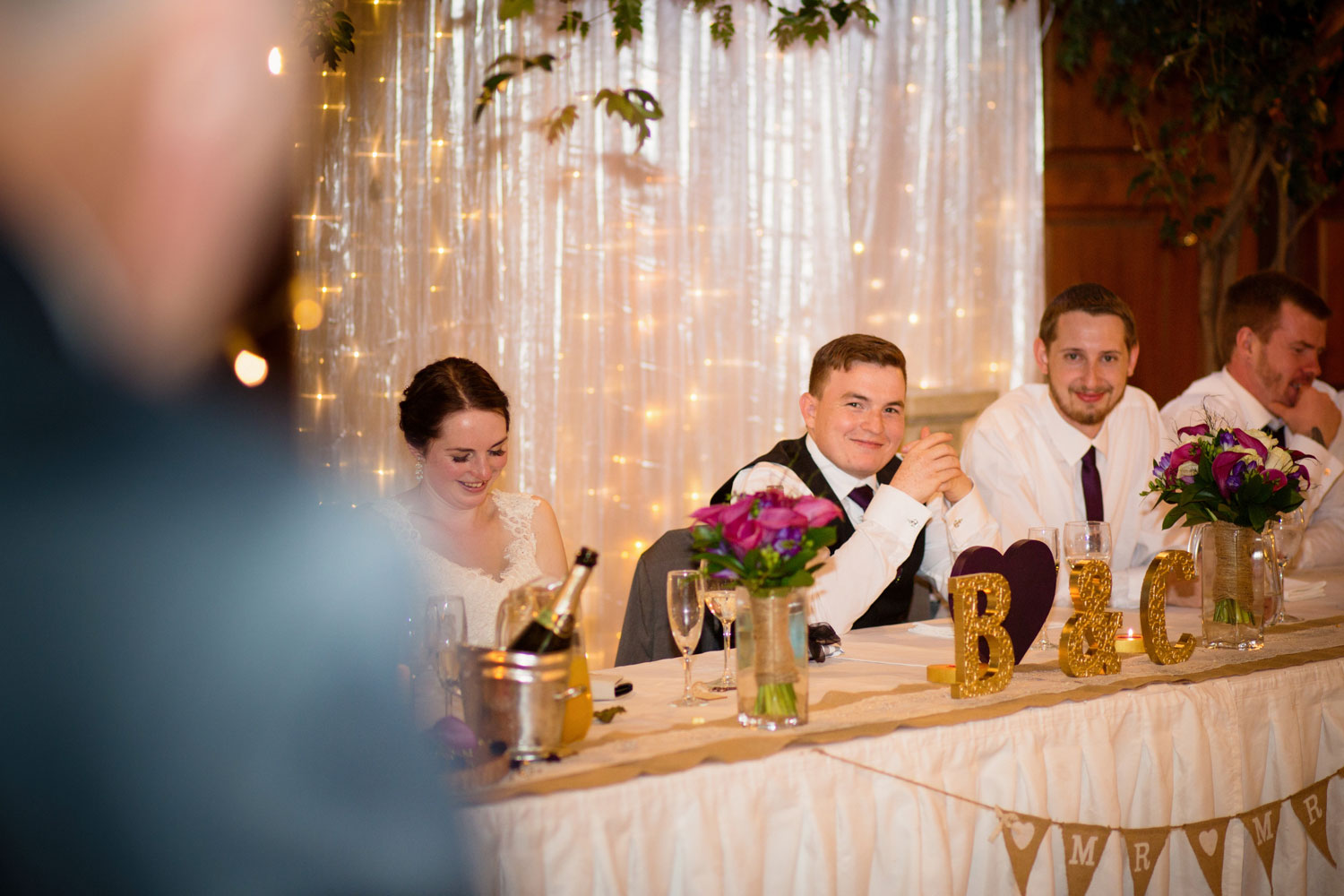 groom listening to speech