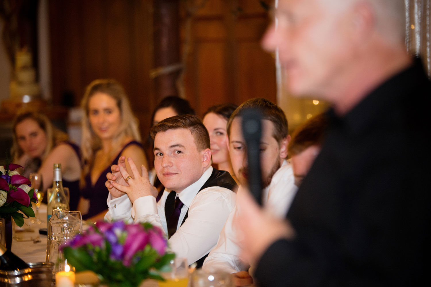 groom looking