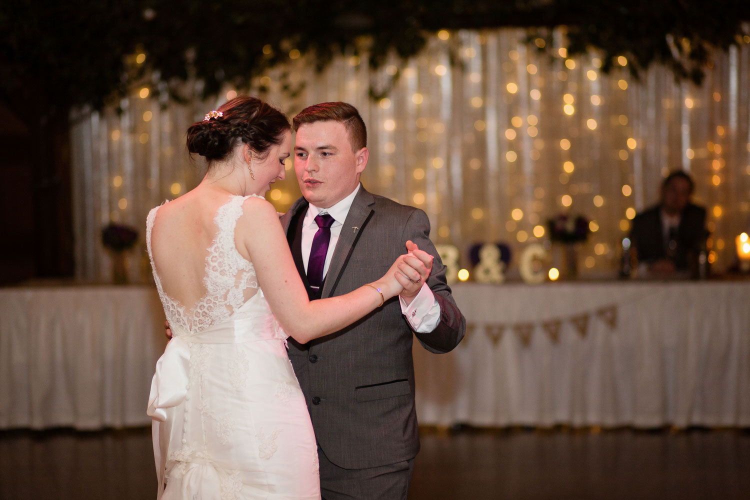 bride and groom first dance