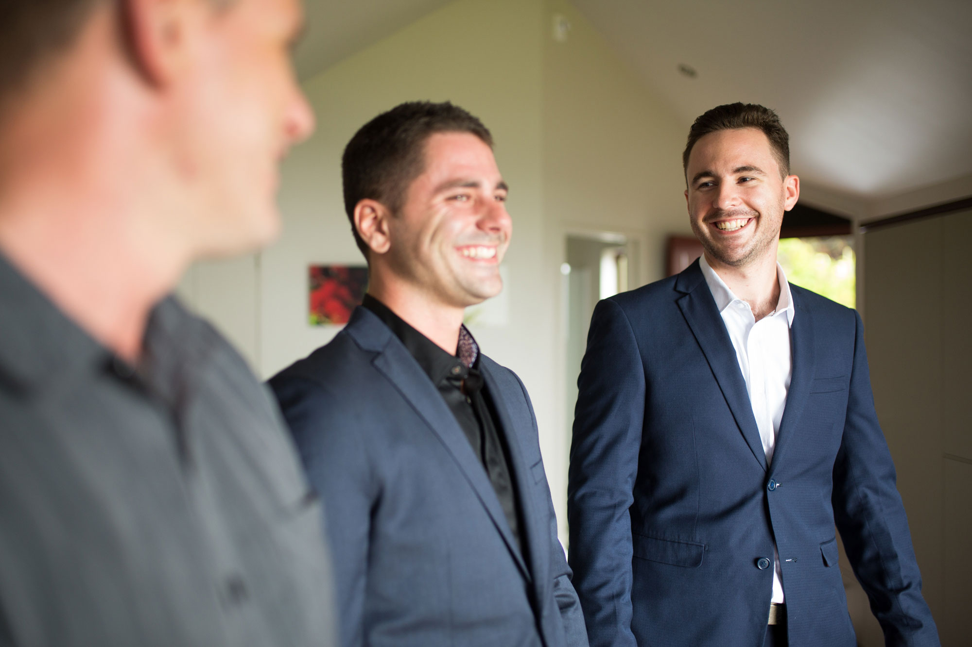 groomsmen having a chat