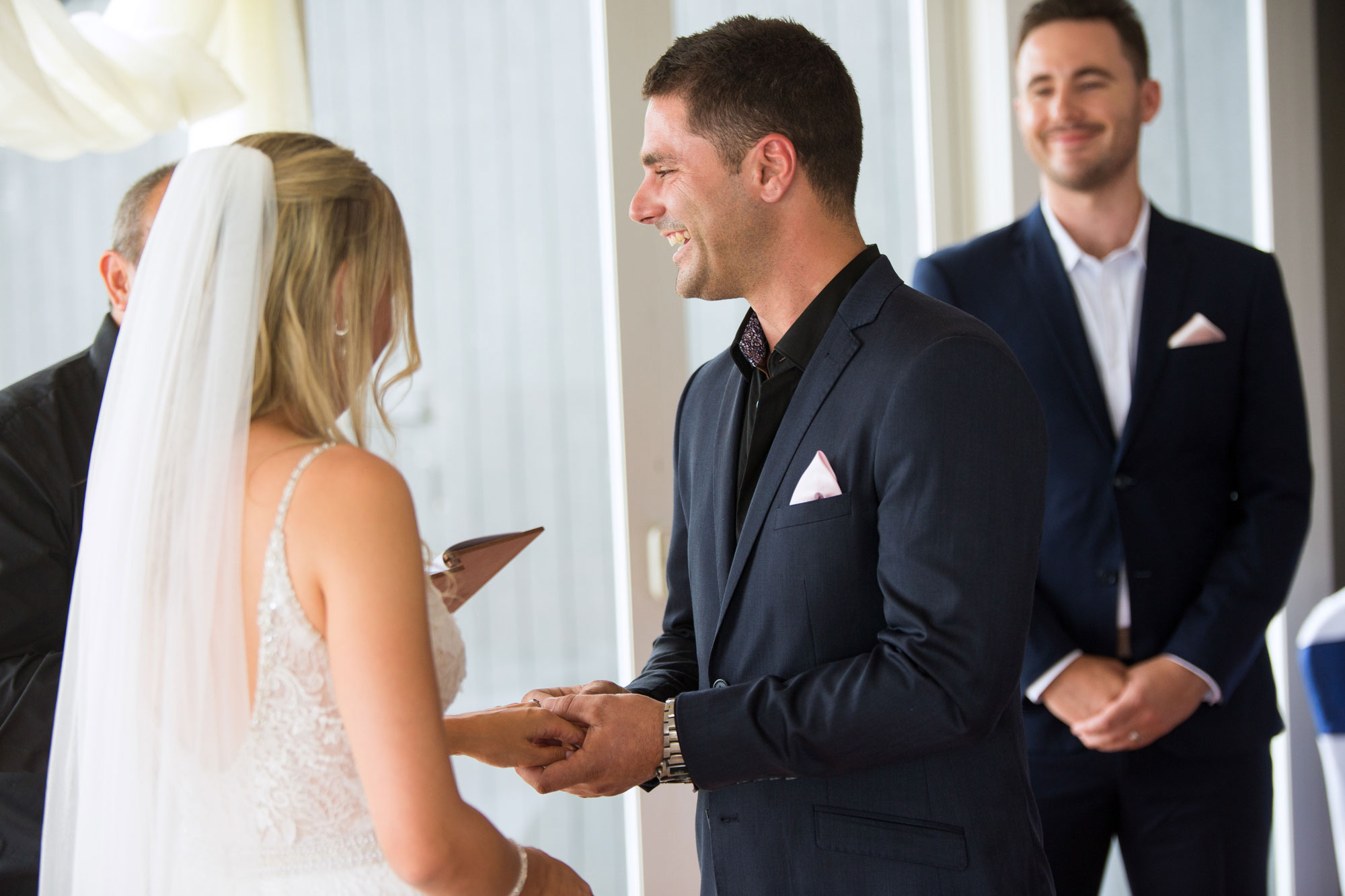 groom laughing