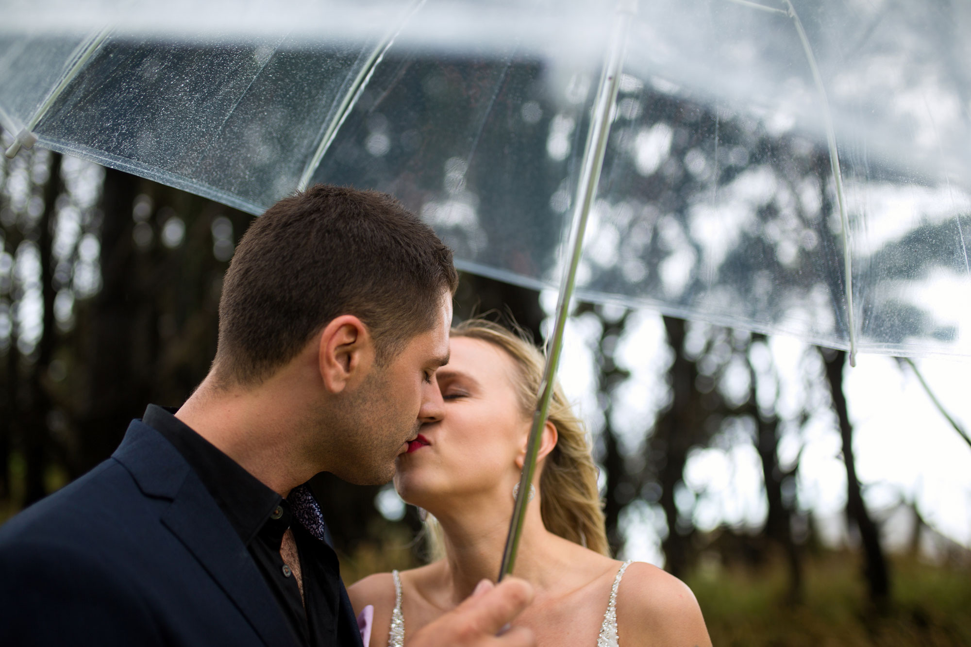 wedding rain photo
