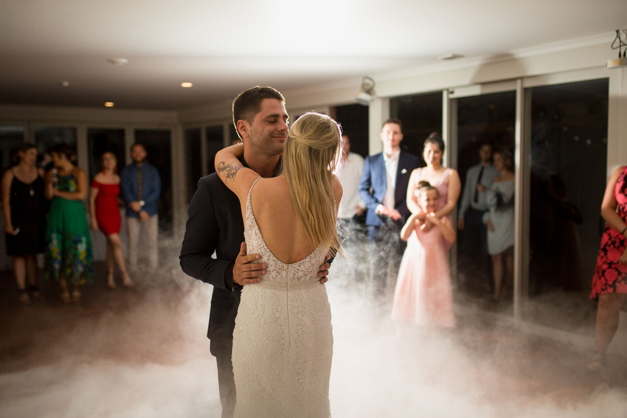 bride and groom first dance