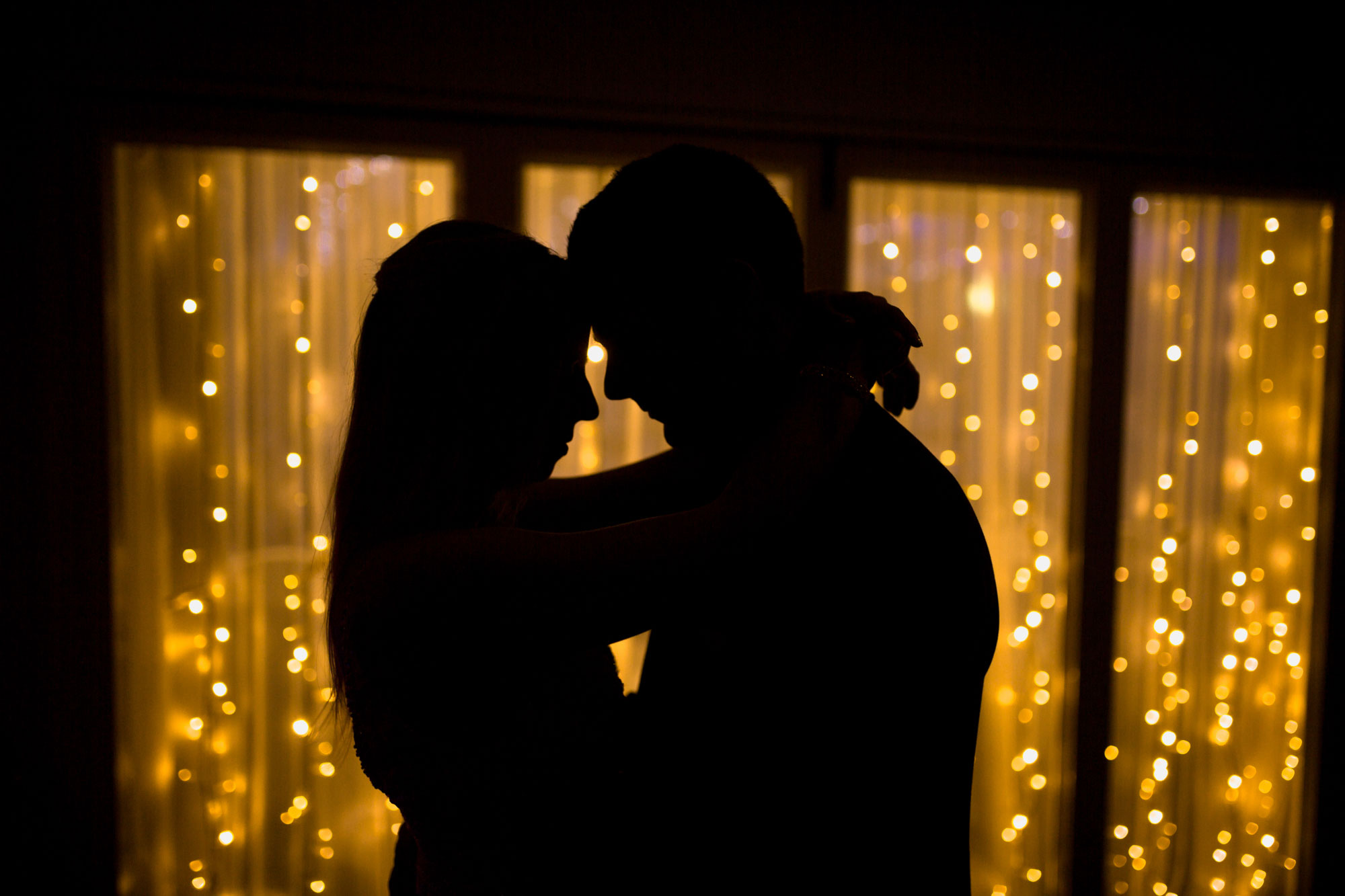 bride and groom sharing a moment