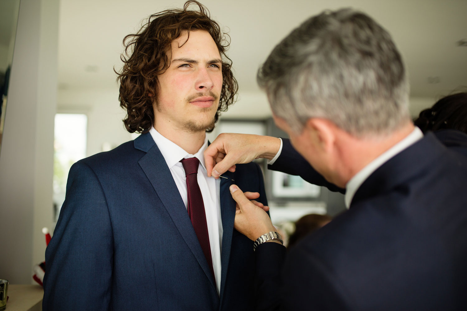 groomsman getting ready