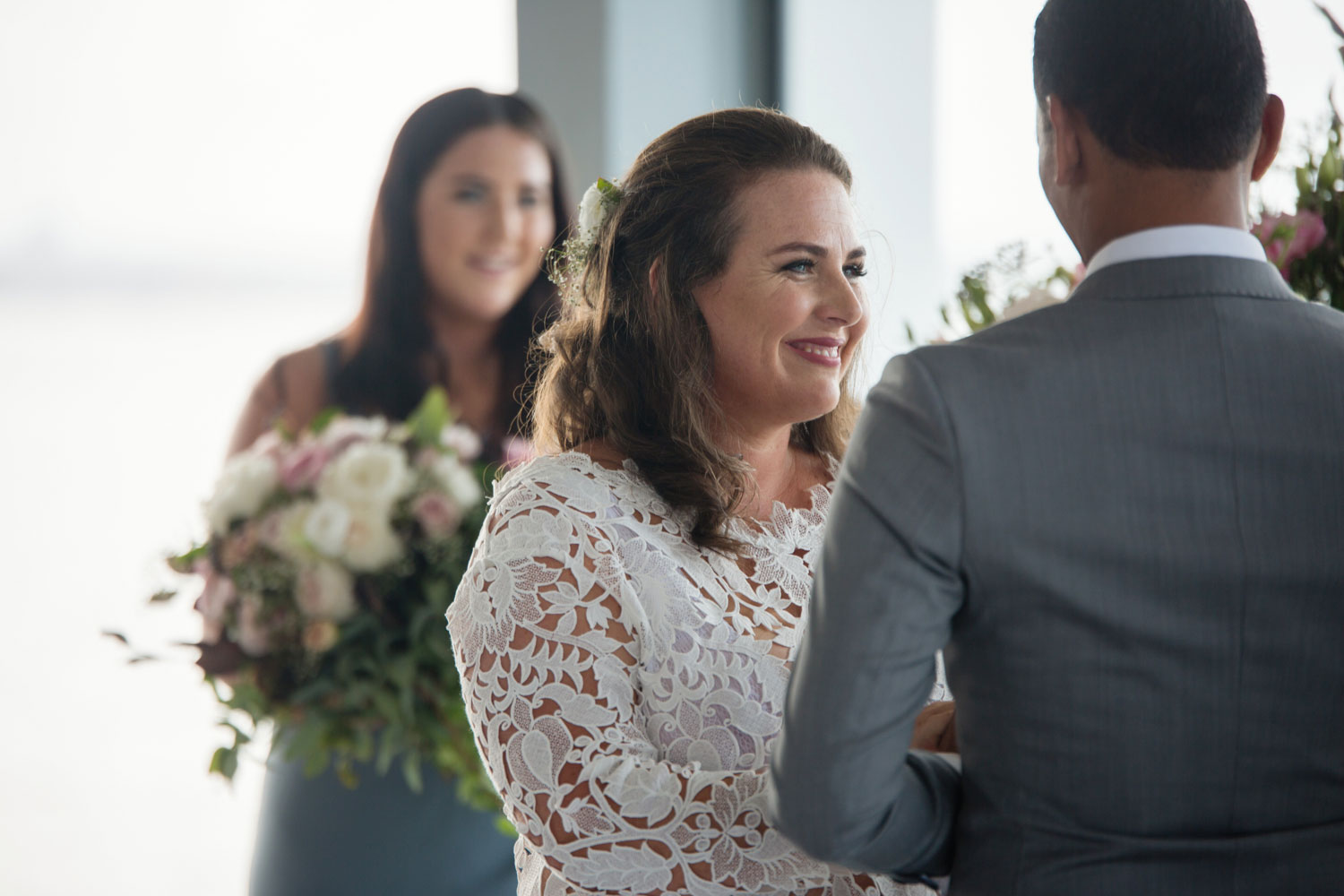 bride at wedding ceremony