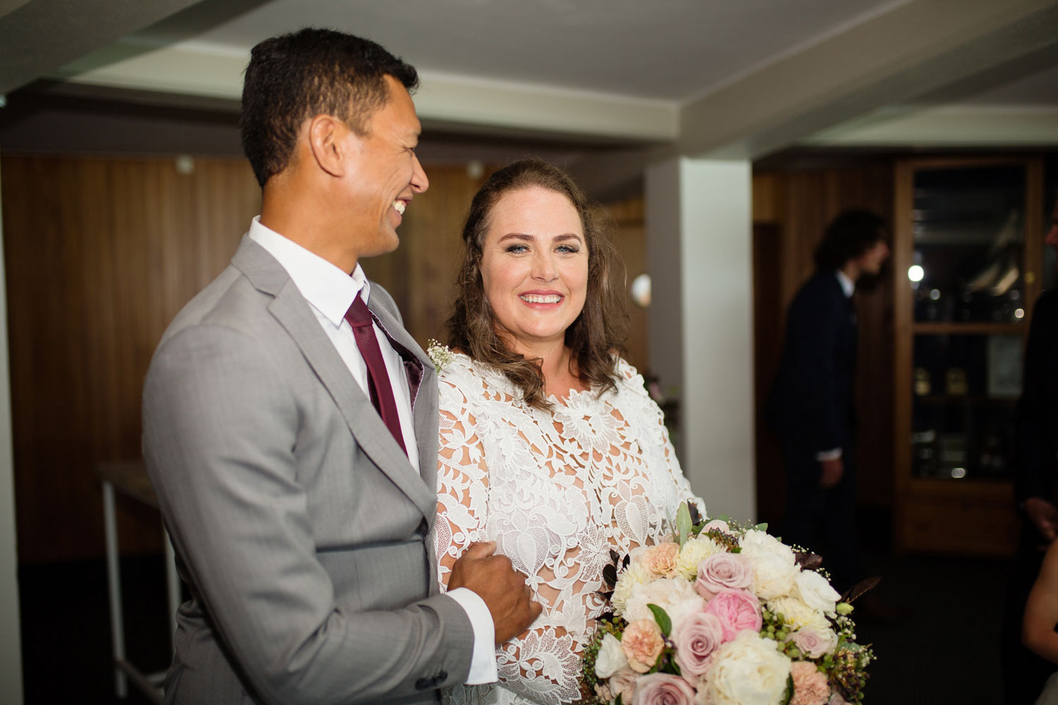 bride smiling