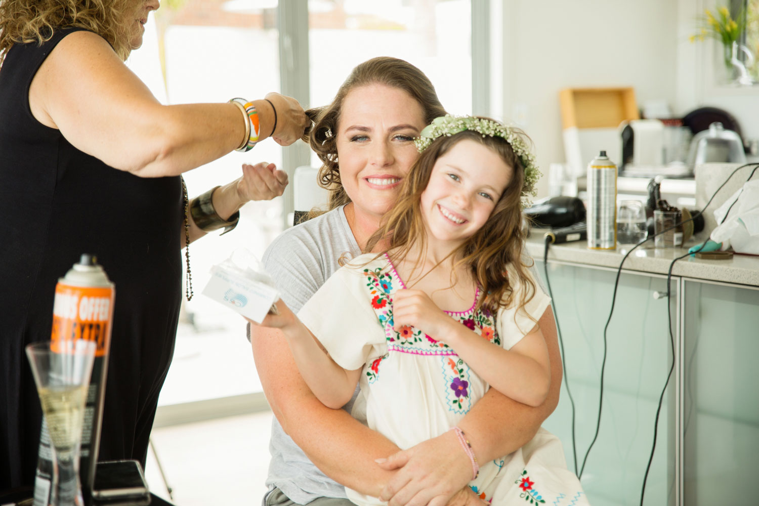 bride and girl