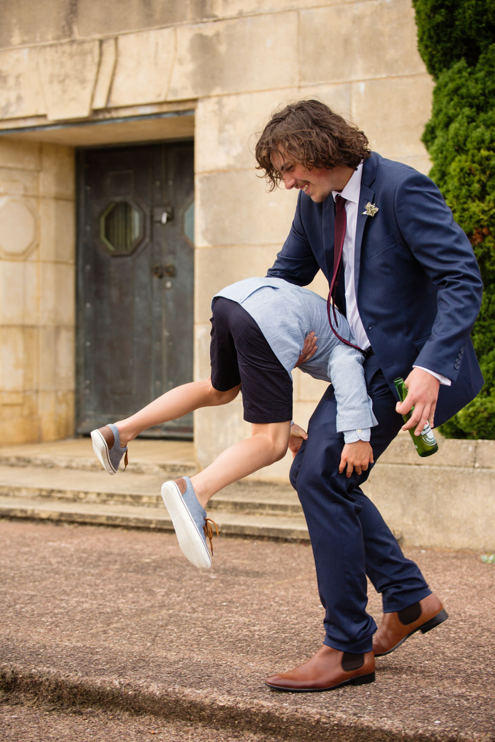 groomsman having fun