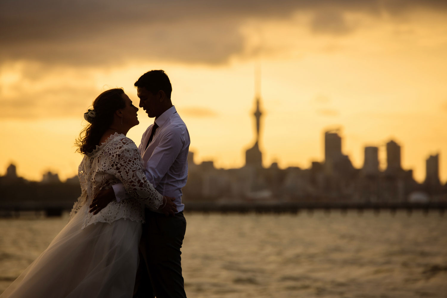 five knots sunset wedding