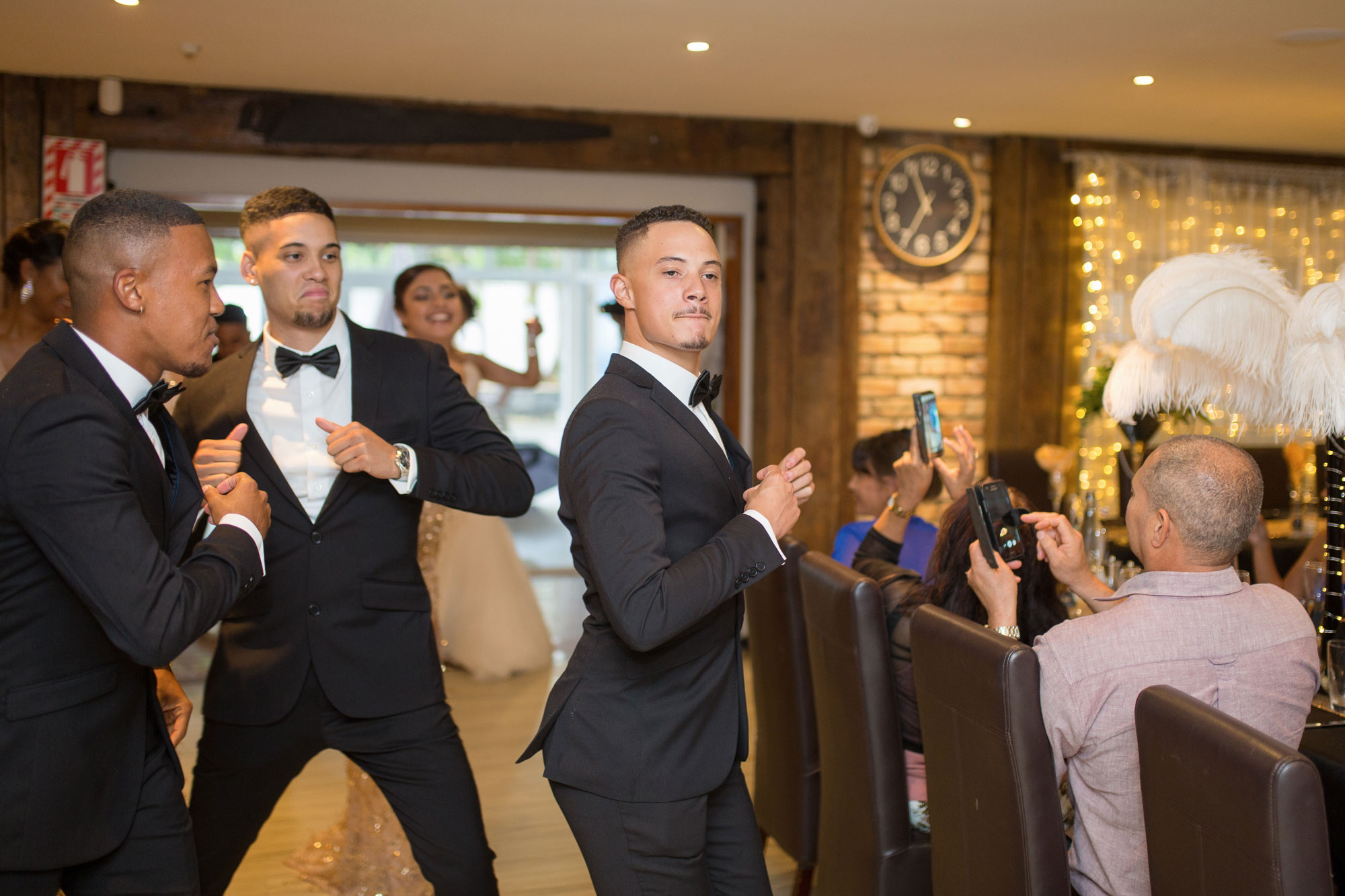 groomsmen having fun