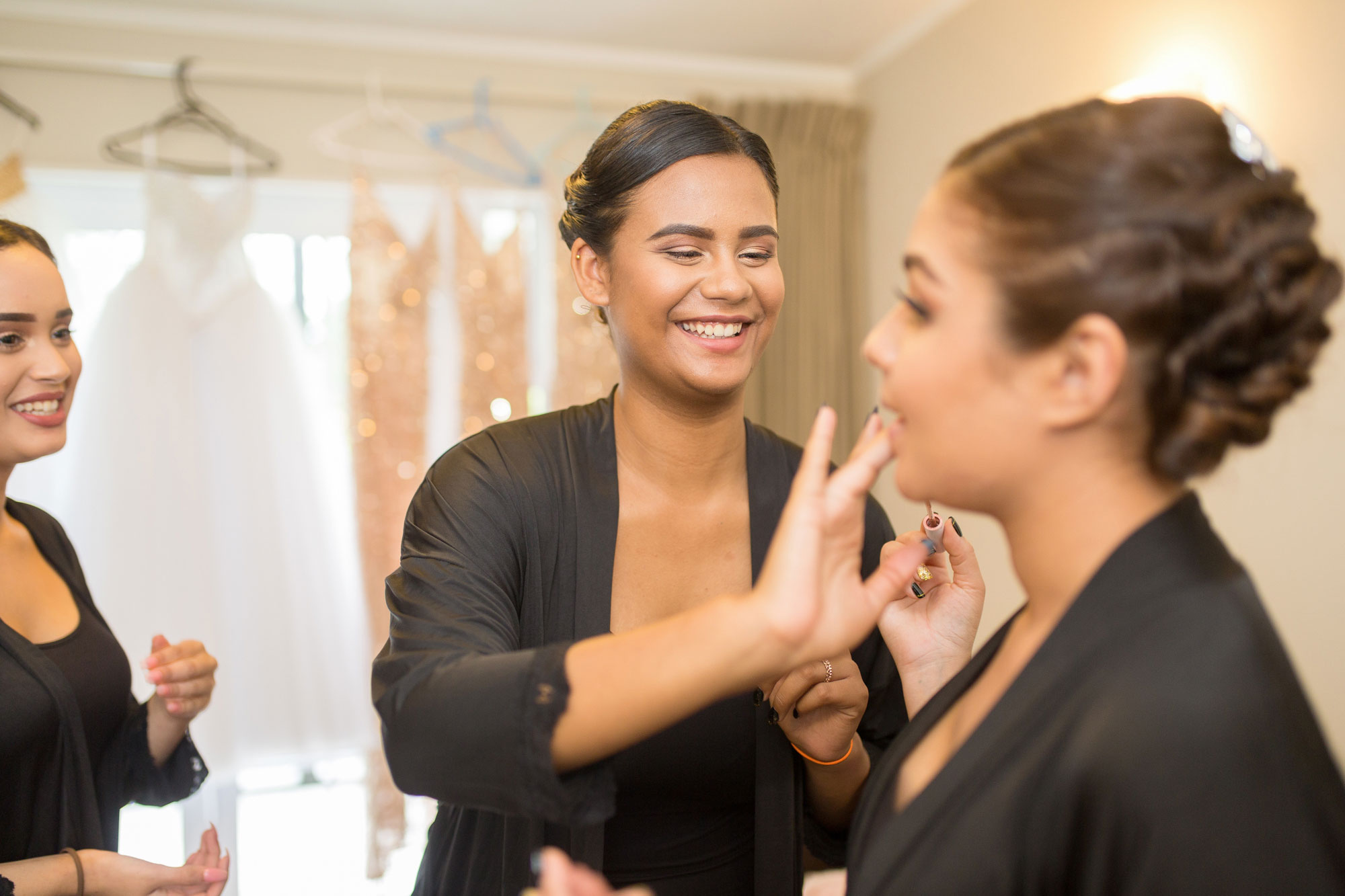 bridesmaid having fun