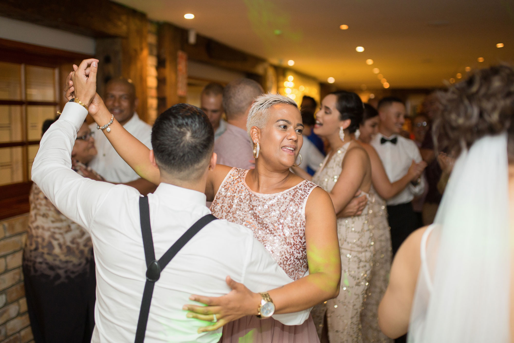 mother and groom dance