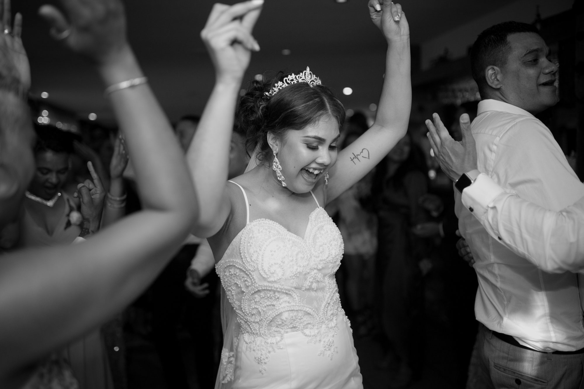 bride enjoying the party